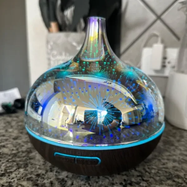 Alfie Dark Aromatherapy Essential Oil Diffuser with Blue Light